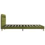 Estructura de cama con LED tela verde 140x200 cm de vidaXL, Camas y somieres - Ref: Foro24-280908, Precio: 164,28 €, Descuent...
