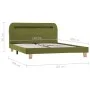 Estructura de cama con LED tela verde 140x200 cm de vidaXL, Camas y somieres - Ref: Foro24-280908, Precio: 164,28 €, Descuent...