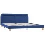 Bed frame with LED blue fabric 160x200 cm by vidaXL, Beds and slatted bases - Ref: Foro24-280904, Price: 147,11 €, Discount: %