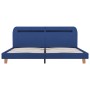 Bed frame with LED blue fabric 160x200 cm by vidaXL, Beds and slatted bases - Ref: Foro24-280904, Price: 149,98 €, Discount: %