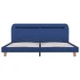 Bed frame with LED blue fabric 160x200 cm by vidaXL, Beds and slatted bases - Ref: Foro24-280904, Price: 147,11 €, Discount: %
