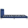 Bed frame with LED blue fabric 160x200 cm by vidaXL, Beds and slatted bases - Ref: Foro24-280904, Price: 147,11 €, Discount: %