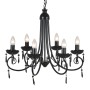 Black ceiling chandelier with crystals and six elegant spotlights by vidaXL, chandeliers - Ref: Foro24-240689, Price: 71,87 €...