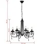 Schwarzer Deckenleuchter mit Kristallen und sechs eleganten Strahlern von vidaXL, Kronleuchter - Ref: Foro24-240689, Preis: 6...