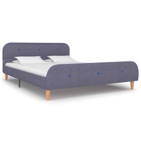 Hellgrauer Stoffbettrahmen 140x200 cm von vidaXL, Betten und Lattenroste - Ref: Foro24-280923, Preis: 149,23 €, Rabatt: %