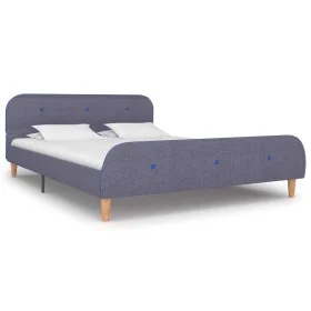 Light gray fabric bed frame 140x200 cm by vidaXL, Beds and slatted bases - Ref: Foro24-280923, Price: 147,86 €, Discount: %