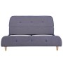 Estructura de cama de tela gris claro 140x200 cm