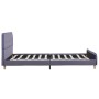Estructura de cama de tela gris claro 140x200 cm