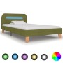 Bettgestell mit grünem LED-Stoff 90x200 cm von vidaXL, Betten und Lattenroste - Ref: Foro24-280906, Preis: 131,47 €, Rabatt: %