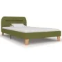 Bed frame with LED green fabric 90x200 cm by vidaXL, Beds and slatted bases - Ref: Foro24-280906, Price: 129,87 €, Discount: %