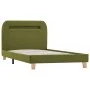 Bed frame with LED green fabric 90x200 cm by vidaXL, Beds and slatted bases - Ref: Foro24-280906, Price: 129,87 €, Discount: %