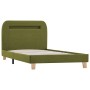 Bettgestell mit grünem LED-Stoff 90x200 cm von vidaXL, Betten und Lattenroste - Ref: Foro24-280906, Preis: 131,47 €, Rabatt: %