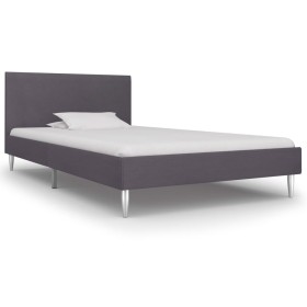 Gray fabric bed frame 90x200 cm by vidaXL, Beds and slatted bases - Ref: Foro24-280946, Price: 101,05 €, Discount: %