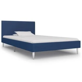 Blue fabric bed frame 90x200 cm by vidaXL, Beds and slatted bases - Ref: Foro24-280951, Price: 100,74 €, Discount: %