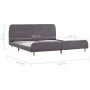 Taupe fabric bed frame 160x200 cm by vidaXL, Beds and slatted bases - Ref: Foro24-280939, Price: 146,45 €, Discount: %