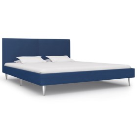 Blauer Stoffbettrahmen 180x200 cm von vidaXL, Betten und Lattenroste - Ref: Foro24-280955, Preis: 163,22 €, Rabatt: %