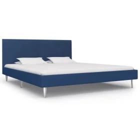 Blue fabric bed frame 180x200 cm by vidaXL, Beds and slatted bases - Ref: Foro24-280955, Price: 161,28 €, Discount: %