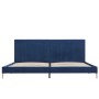 Estructura de cama de tela azul 180x200 cm de vidaXL, Camas y somieres - Ref: Foro24-280955, Precio: 163,13 €, Descuento: %