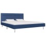 Bed frame with LED blue fabric 180x200 cm by vidaXL, Beds and slatted bases - Ref: Foro24-280975, Price: 162,38 €, Discount: %