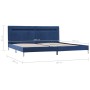 Bed frame with LED blue fabric 180x200 cm by vidaXL, Beds and slatted bases - Ref: Foro24-280975, Price: 162,38 €, Discount: %