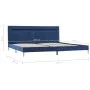 Bettgestell mit LED-Stoff in Blau, 180 x 200 cm von vidaXL, Betten und Lattenroste - Ref: Foro24-280975, Preis: 160,29 €, Rab...