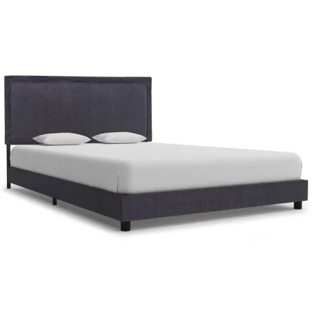 Dark gray fabric bed frame 140x200 cm by vidaXL, Beds and slatted bases - Ref: Foro24-280983, Price: 182,40 €, Discount: %