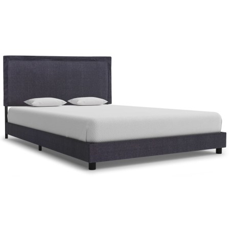 Estructura de cama de tela gris oscura 140x200 cm de vidaXL, Camas y somieres - Ref: Foro24-280983, Precio: 185,07 €, Descuen...