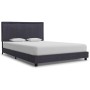 Estructura de cama de tela gris oscura 140x200 cm de vidaXL, Camas y somieres - Ref: Foro24-280983, Precio: 185,07 €, Descuen...