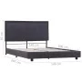 Dark gray fabric bed frame 140x200 cm by vidaXL, Beds and slatted bases - Ref: Foro24-280983, Price: 182,40 €, Discount: %