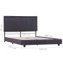 Estructura de cama de tela gris oscura 140x200 cm de vidaXL, Camas y somieres - Ref: Foro24-280983, Precio: 185,07 €, Descuen...