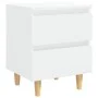 Bedside table with white pine wood legs with gloss finish 40x35x50cm by vidaXL, Nightstands - Ref: Foro24-805863, Price: 62,2...