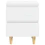 Bedside table with white pine wood legs with gloss finish 40x35x50cm by vidaXL, Nightstands - Ref: Foro24-805863, Price: 62,2...