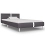 Bed frame with LED in gray synthetic leather 90x200 cm by vidaXL, Beds and slatted bases - Ref: Foro24-280856, Price: 151,55 ...