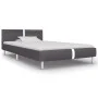 Bed frame with LED in gray synthetic leather 90x200 cm by vidaXL, Beds and slatted bases - Ref: Foro24-280856, Price: 149,42 ...