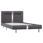 Bed frame with LED in gray synthetic leather 90x200 cm by vidaXL, Beds and slatted bases - Ref: Foro24-280856, Price: 149,42 ...