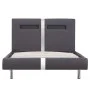 Bed frame with LED in gray synthetic leather 90x200 cm by vidaXL, Beds and slatted bases - Ref: Foro24-280856, Price: 149,42 ...