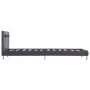 Bed frame with LED in gray synthetic leather 90x200 cm by vidaXL, Beds and slatted bases - Ref: Foro24-280856, Price: 149,42 ...