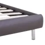 Bed frame with LED in gray synthetic leather 90x200 cm by vidaXL, Beds and slatted bases - Ref: Foro24-280856, Price: 149,42 ...