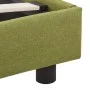 Estructura de cama de tela verde 140x200 cm de vidaXL, Camas y somieres - Ref: Foro24-280998, Precio: 147,78 €, Descuento: %