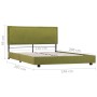 Bettgestell aus grünem Stoff, 140 x 200 cm von vidaXL, Betten und Lattenroste - Ref: Foro24-280998, Preis: 150,28 €, Rabatt: %