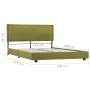 Estructura de cama de tela verde 140x200 cm de vidaXL, Camas y somieres - Ref: Foro24-280998, Precio: 147,78 €, Descuento: %