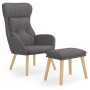 Relaxation armchair with dark gray fabric stool by vidaXL, Armchairs - Ref: Foro24-3097751, Price: 144,97 €, Discount: %