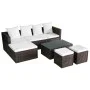 4-piece garden furniture set and brown synthetic rattan cushions by vidaXL, Garden sets - Ref: Foro24-42585, Price: 396,43 €,...