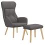 Relaxation armchair with dark gray fabric stool by vidaXL, Armchairs - Ref: Foro24-3097751, Price: 144,97 €, Discount: %