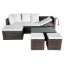 4-piece garden furniture set and brown synthetic rattan cushions by vidaXL, Garden sets - Ref: Foro24-42585, Price: 396,43 €,...