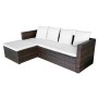 4-teiliges Gartenmöbel-Set und braune synthetische Rattankissen von vidaXL, Gartensets - Ref: Foro24-42585, Preis: 402,87 €, ...