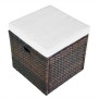 4-teiliges Gartenmöbel-Set und braune synthetische Rattankissen von vidaXL, Gartensets - Ref: Foro24-42585, Preis: 402,87 €, ...