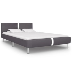 Graues Kunstlederbettgestell 140x200 cm von vidaXL, Betten und Lattenroste - Ref: Foro24-280838, Preis: 181,92 €, Rabatt: %
