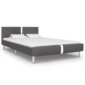 Gray synthetic leather bed frame 140x200 cm by vidaXL, Beds and slatted bases - Ref: Foro24-280838, Price: 179,21 €, Discount: %