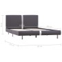 Estructura de cama de cuero sintético gris 140x200 cm de vidaXL, Camas y somieres - Ref: Foro24-280838, Precio: 181,92 €, Des...